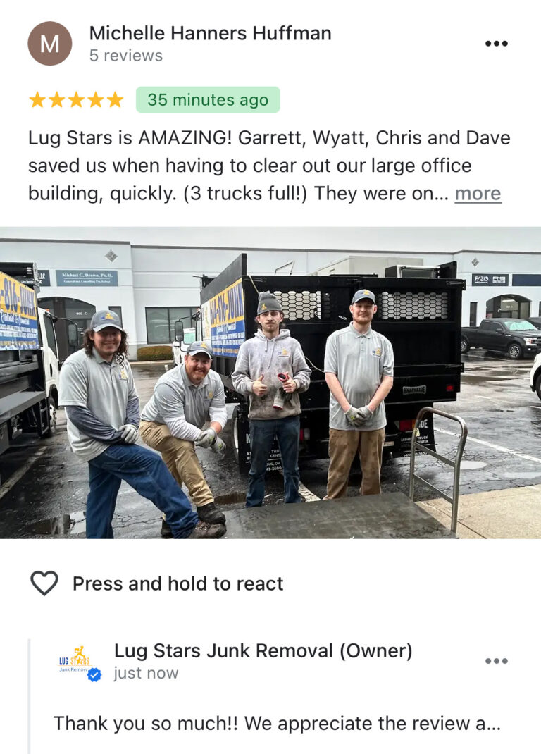 Lug Stars Team Commercial Cleanout Job