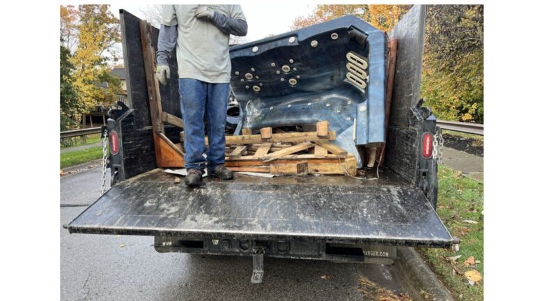 loading a demo hot tub
